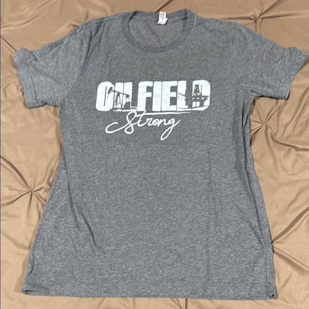 Gray Oilfield Strong Woman’s T-Shirt